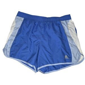 Adidas Women's Blue and White Shorts